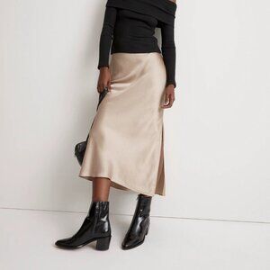 Madewell Satin Maxi Slip Skirt Size 8/M NWT
